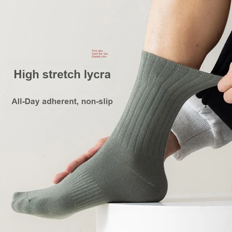 Cotton Gene Mid Calf Socks Men's 5 Pack-10