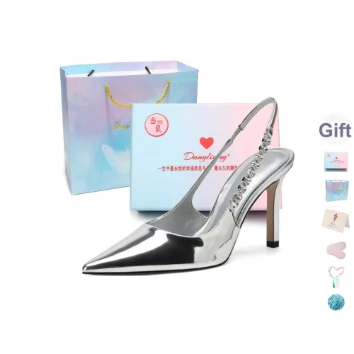 Be Good Узкий каблук Высокие каблуки 7 см Женские Серебряные Подарочный набор в коробке