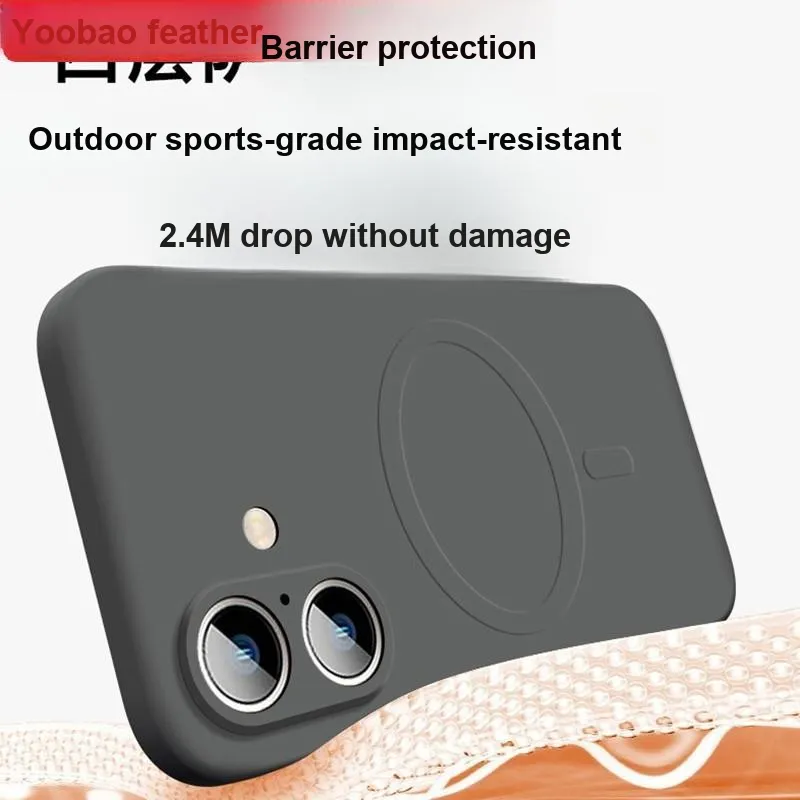 Yoobao Silicone Material MagSafe Magnetic Phone Cases Compatible With Apple 16/15 Pro/iPhone 14 Pro Max/13/12-2