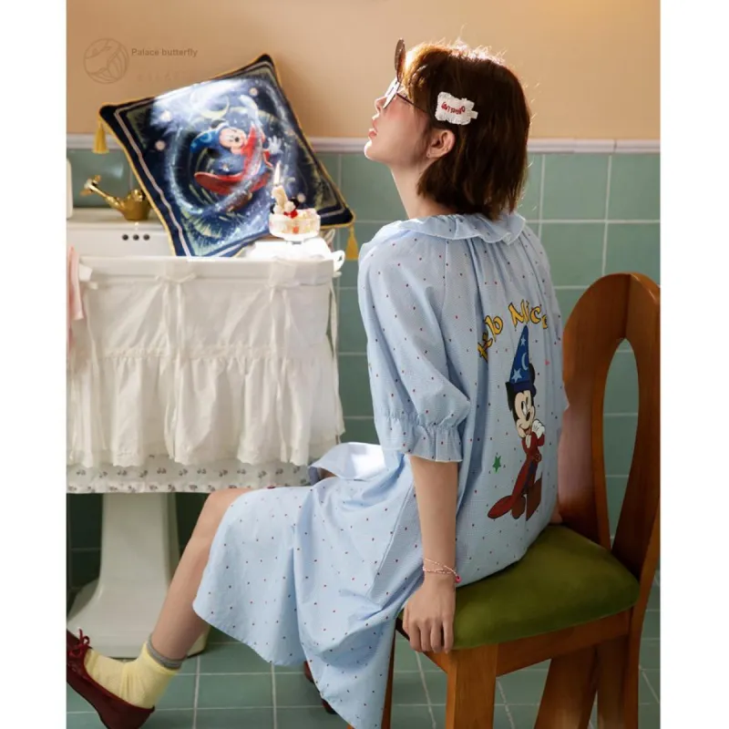 Gongdie x Disney Nightgown Women's Blue, Gift Box Set-1
