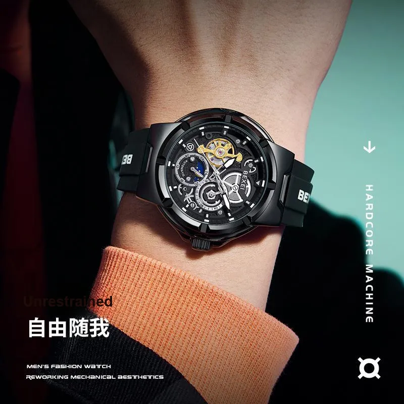 BEXEI Explorer Collection Mechanical Movement Watch Men's Watches Blue Dial-12