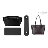 City30 Black New Version Silver-Tone Buckle Shoulder Pads+Black Liner+Black Base Pad