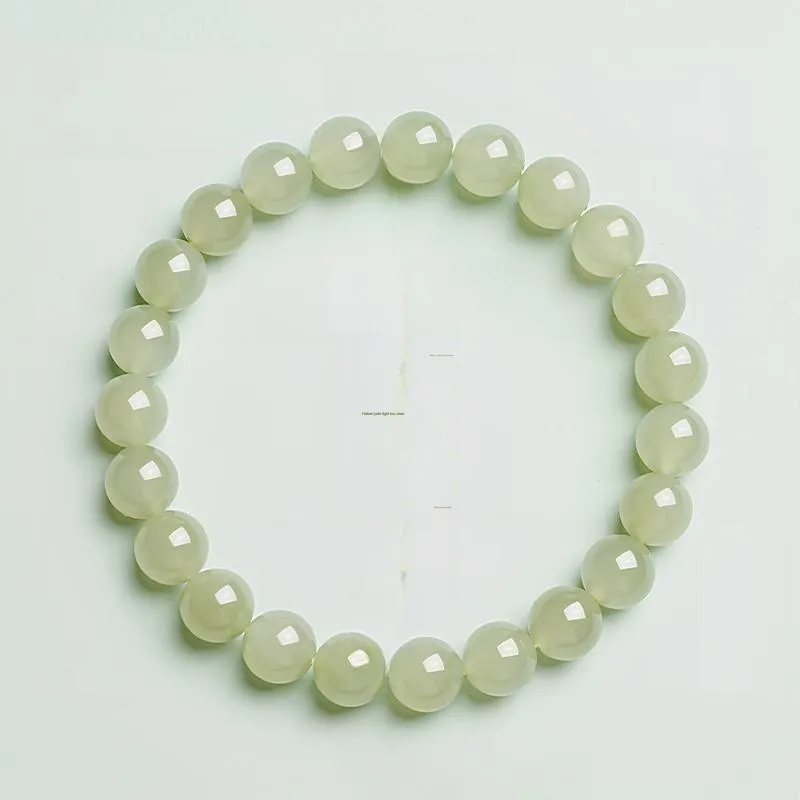Zhou Jifeng Hetian Jade Bracelets Pale Greenish White Jade Women's-1