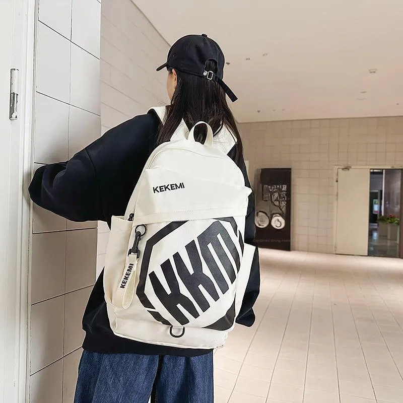 Single Warehouse Nylon Backpack Unisex Multicolor-4