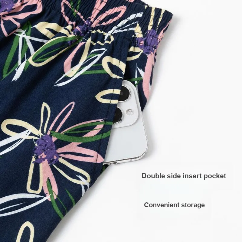 Shuya Pajama Pants Women's Dark Royal Blue-2