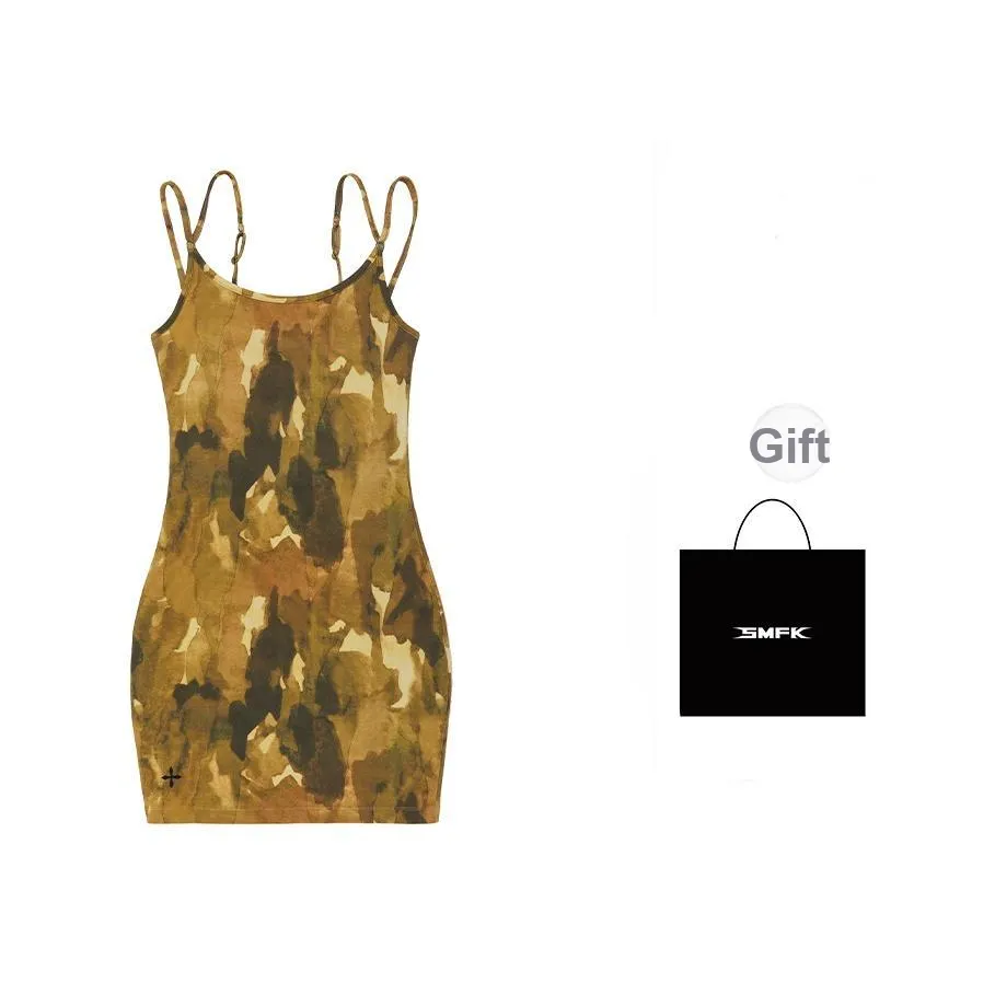 SMFK Китай Чернила Камуфляж В комплекте сумка для покупок Женские Слиплатья