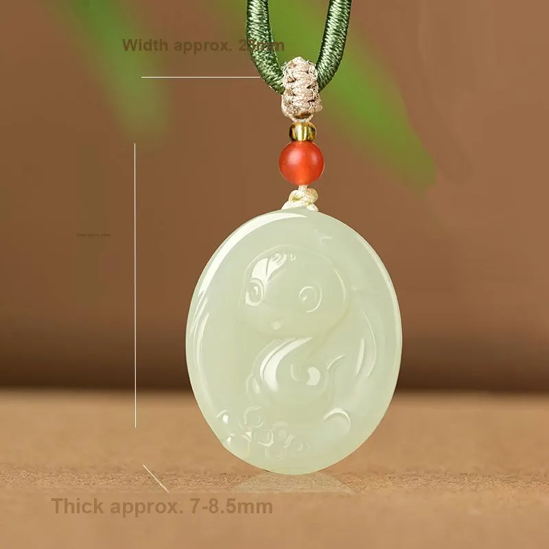 KUNYUYAO Hetian Jade Pendants White Jade Unisex-2