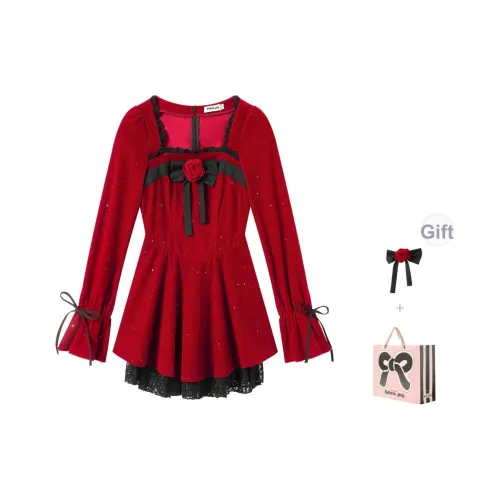 FABRIC PIG Длинное платье с длинными рукавами женское