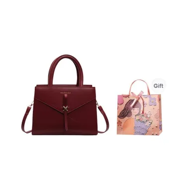 PARK DANCE PU Handbag Women's Black/Burgundy