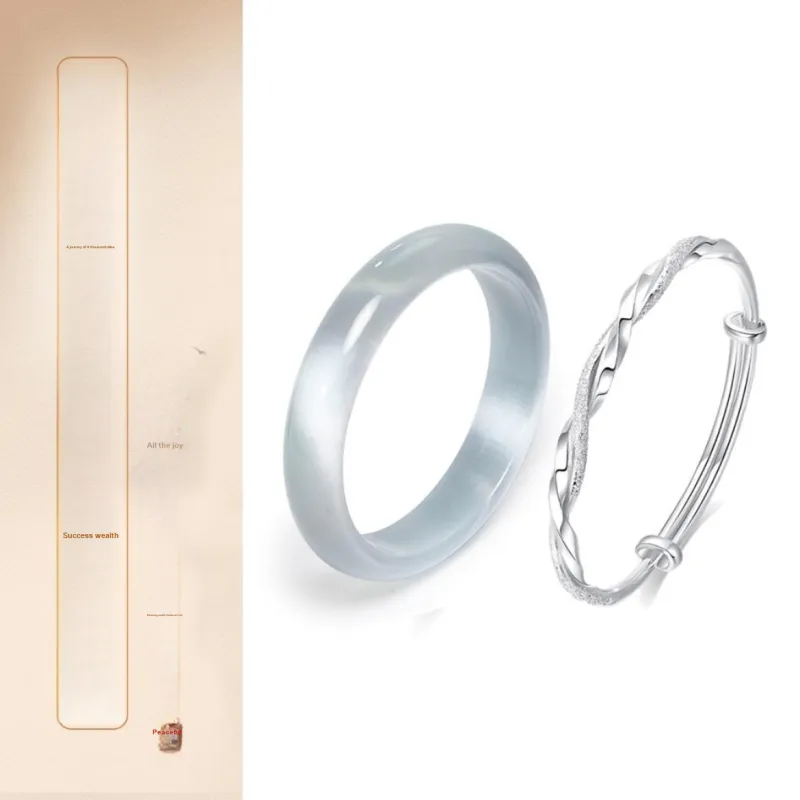 The Years Are Quiet Glass Cat Eye Bangles Unisex-1