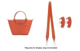 Orange Silver-Tone Buckle Cow Leather Shoulder Strap 95cm[Perforated Set Not Required]