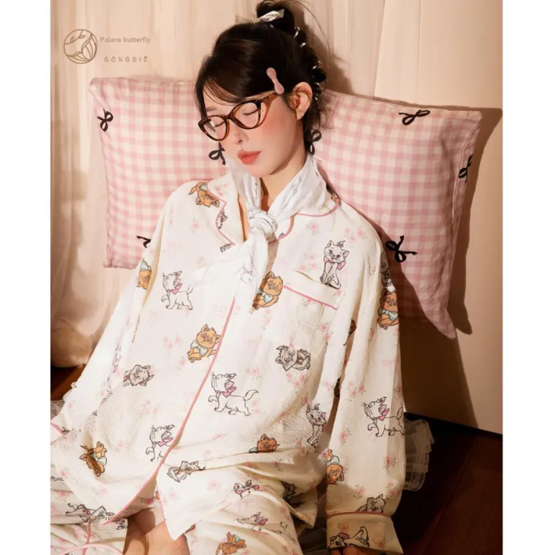 Gongdie x Disney Pajama Set Women's Gift Box Set Apricot-6
