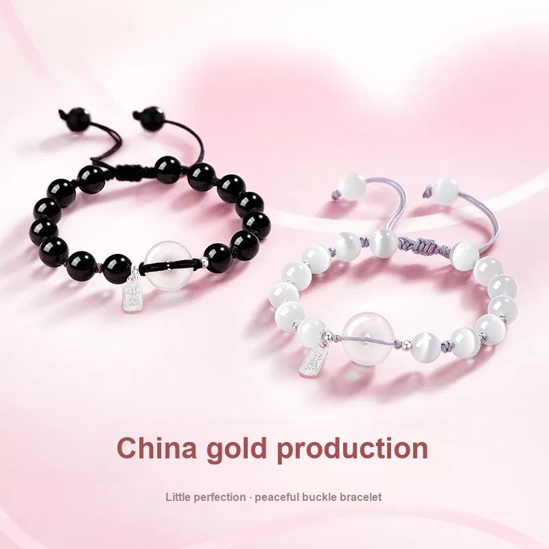 Central Fashion Natural Chalcedony Bracelets Unisex-3