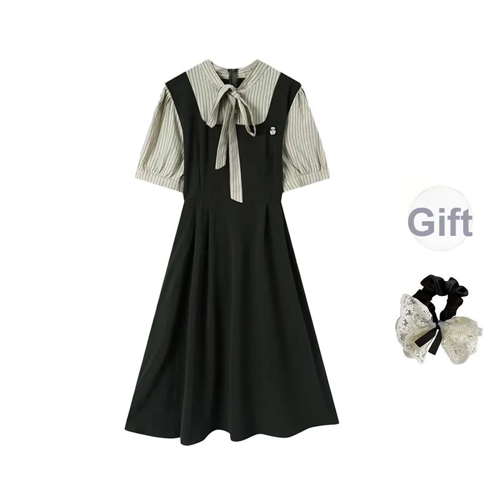 PAVEA Short Sleeved Dress Women's Jasper+Hair Tie Includes