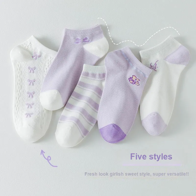 MIIOW Ankle Socks Women's 5 Pack-3
