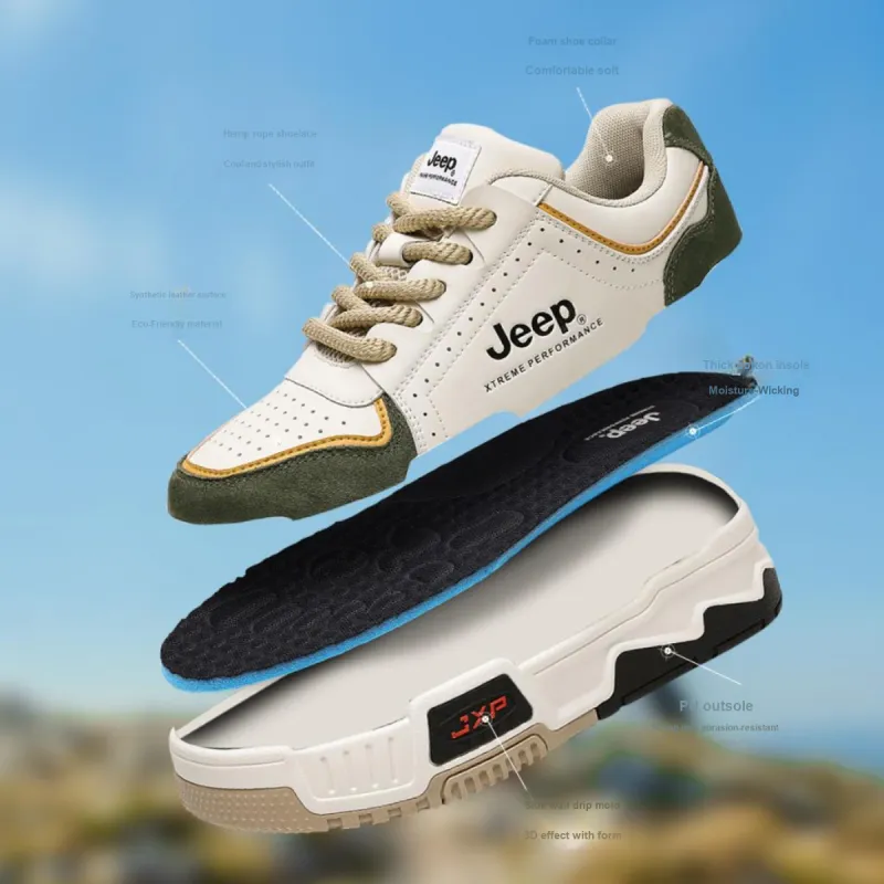 Jeep Low Top Skateboard Shoes Men's-4