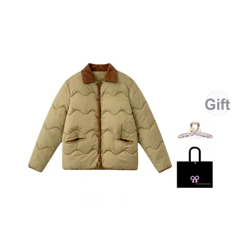 OYANXI Хаки Женские пуховики