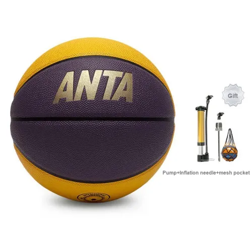 Anta PU Basketball Purple Yellow Size 7 Training Unisex