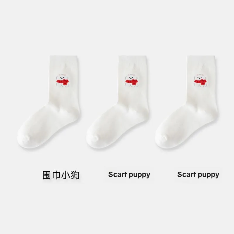 H YXIANG Mid Calf Socks Women's Combo Set-5