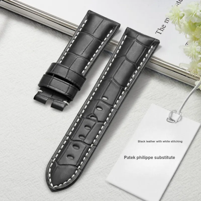 ZHISHENG Patek Philippe Compatibility Watch Band 24/26mm Interface Width Genuine Leather Material-1