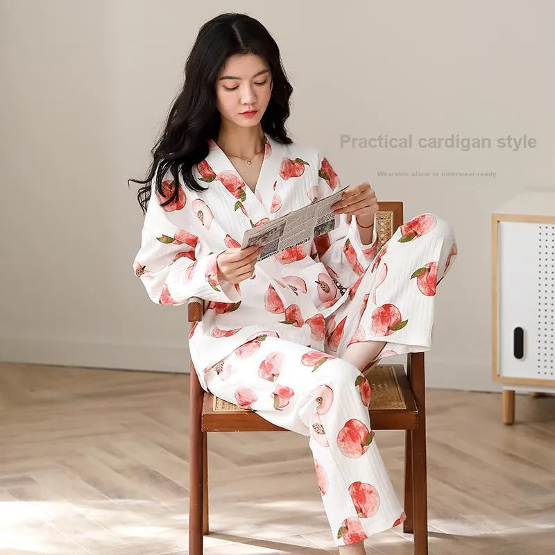 ZAO FU NIAO Pajama Set Women's Honey Peach-1