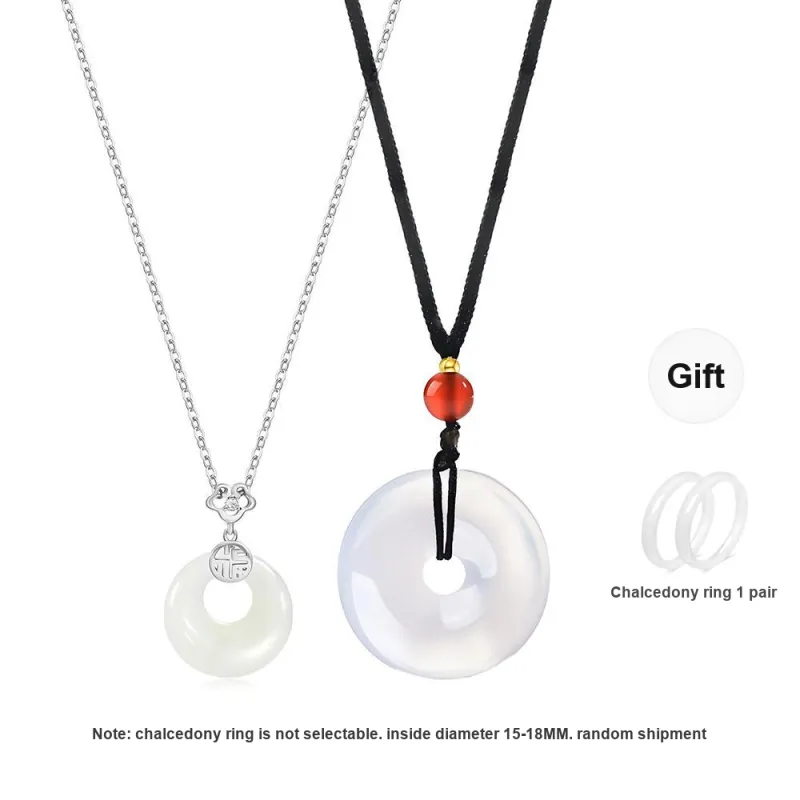 GUDS GAVE Chalcedony Jade Necklaces Unisex-21