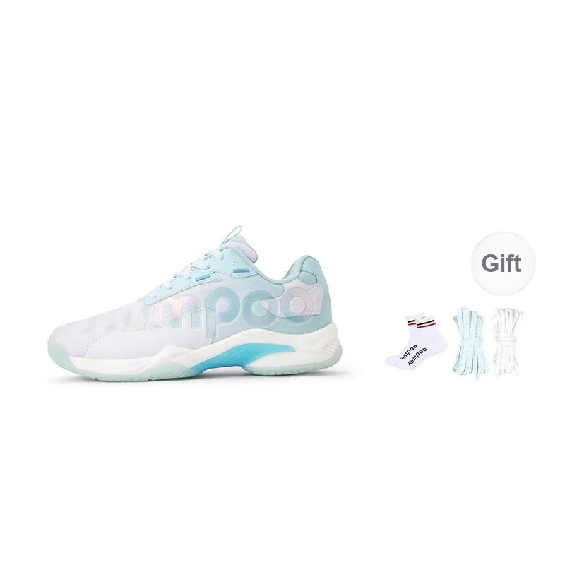 KUMPOO Slip Resistant, Breathable, Coverage, Support Badminton Shoes Unisex Sky Blue-1
