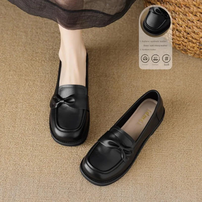 【dme】 Loafers 2cm Women's Black-1