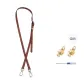 Silver Recycled Buckle+Cognac (Brown Thread) Long Strap
