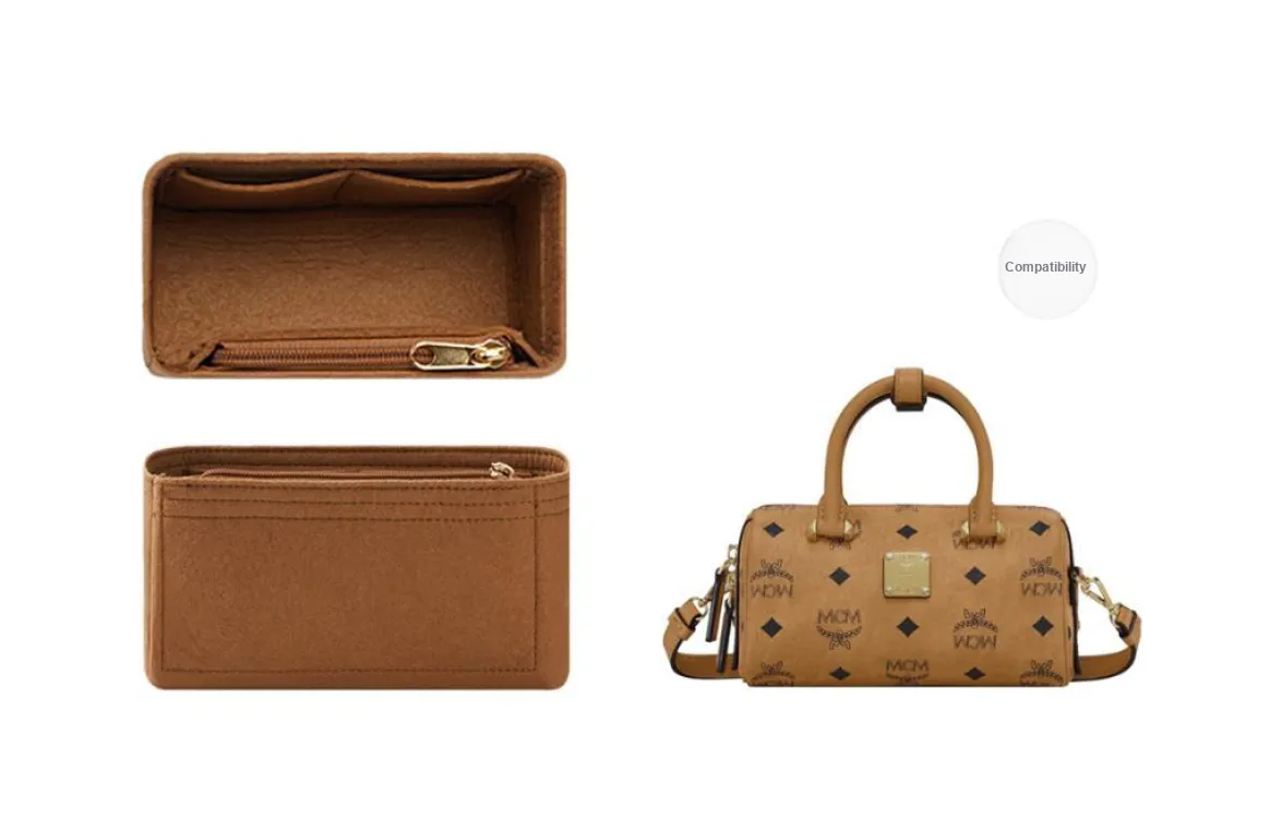 Kim Yeon sha Felt Bag Accessory Shoulder Strap One Shoulder Accessories, Protective Bag, Fit 3D Effect Unisex Brown