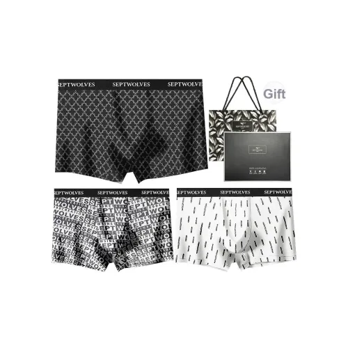 SEPTWOLVES Мужское нижнее белье подарочная коробка 3 упаковки + бесплатная сумка для покупок