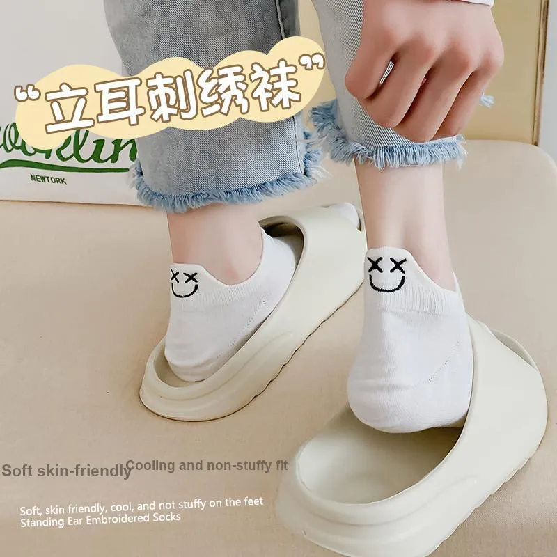 Lan Miao No Show Socks Unisex Shopping Bag 5 Pack-1