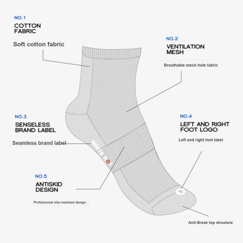 WHITE HOT Mid Calf Socks Men's 3 Pack Combo Set-3