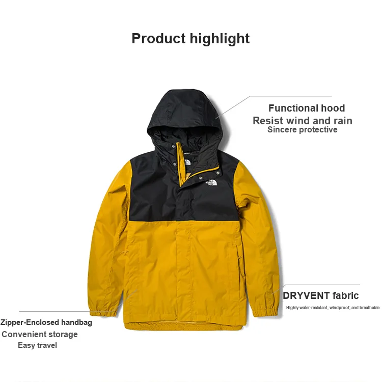 THE NORTH FACE Windbreaker Jackets Men Yellow-2