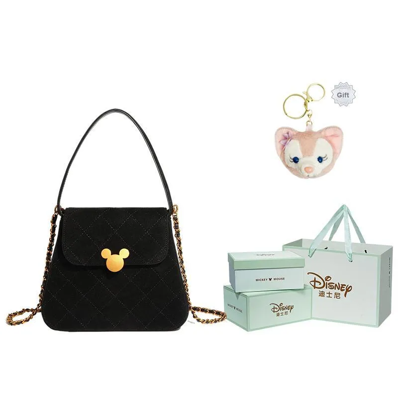 Disney Mickey Series PU Mini Purse Crossbody Bag One Shoulder Handbag Regular Women's Black-6