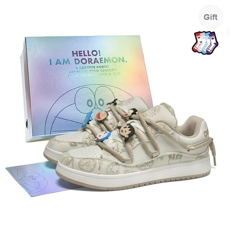 DoraemonA Box Limited Edition Puffy Shoes Low-Top Skateboard Shoes Unisex-240