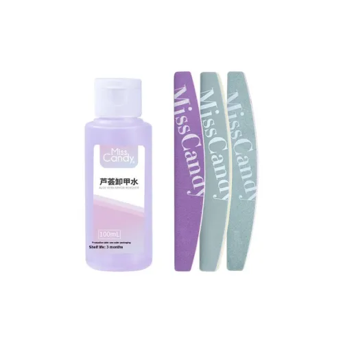 Miss Candy Алоэ Вера Лак для ногтей Удалитель Набор 100 мл Формирование Ногтей