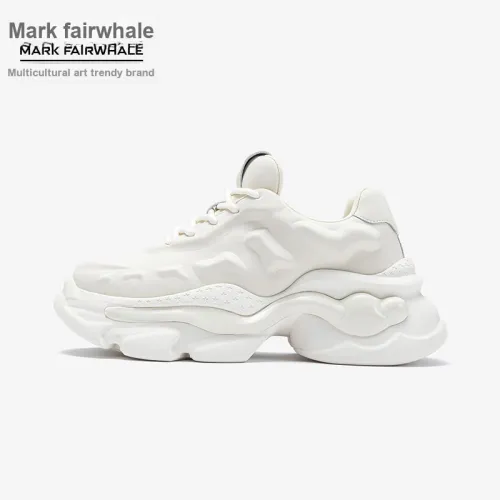 FAIRWHALE Chunky Sneakers Unisex Low-Top White