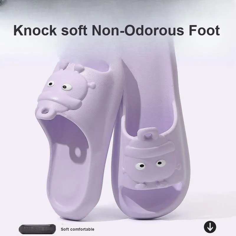 Foot Recreation Cartoon Summer Platform Home Comfortable Soft Sole 'Step in' Bathing Slippers-19