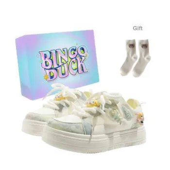 BINGO DUCK Slip Resistant And Breathable Low Top Skateboard Shoes Women's