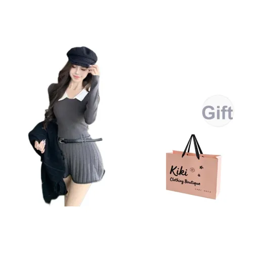 Kiki Clothing Boutique Длинное платье с длинными рукавами женское