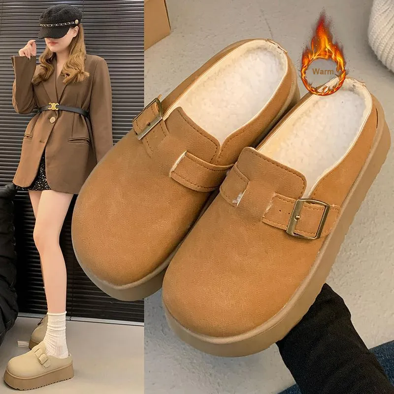 Qiao Anju Home Slippers Brown, Beige-1