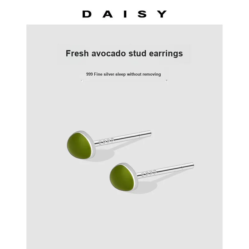 Daisy Dream 999 Fine Silver Stud Earrings Women's-3