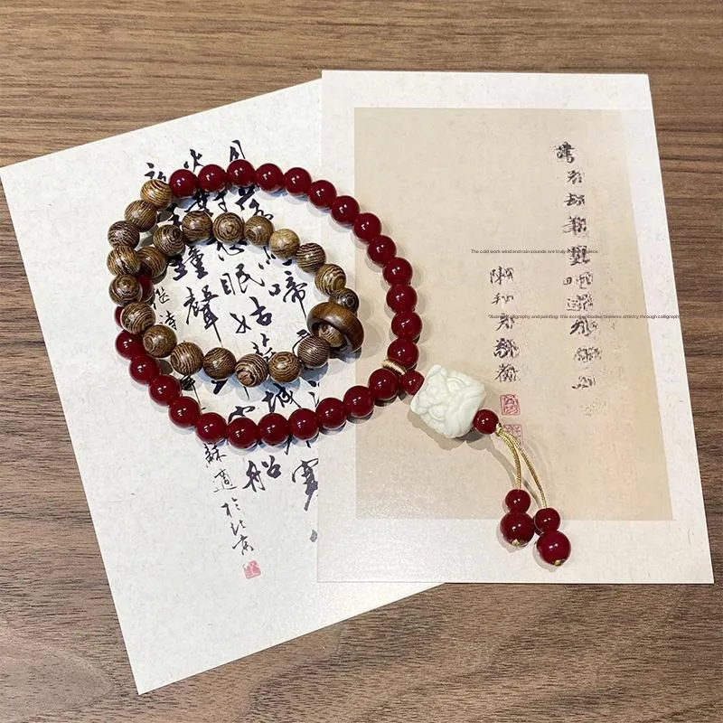 ZOKS Synthetic/Artificial Colored Glaze Jade Bracelets Unisex-6