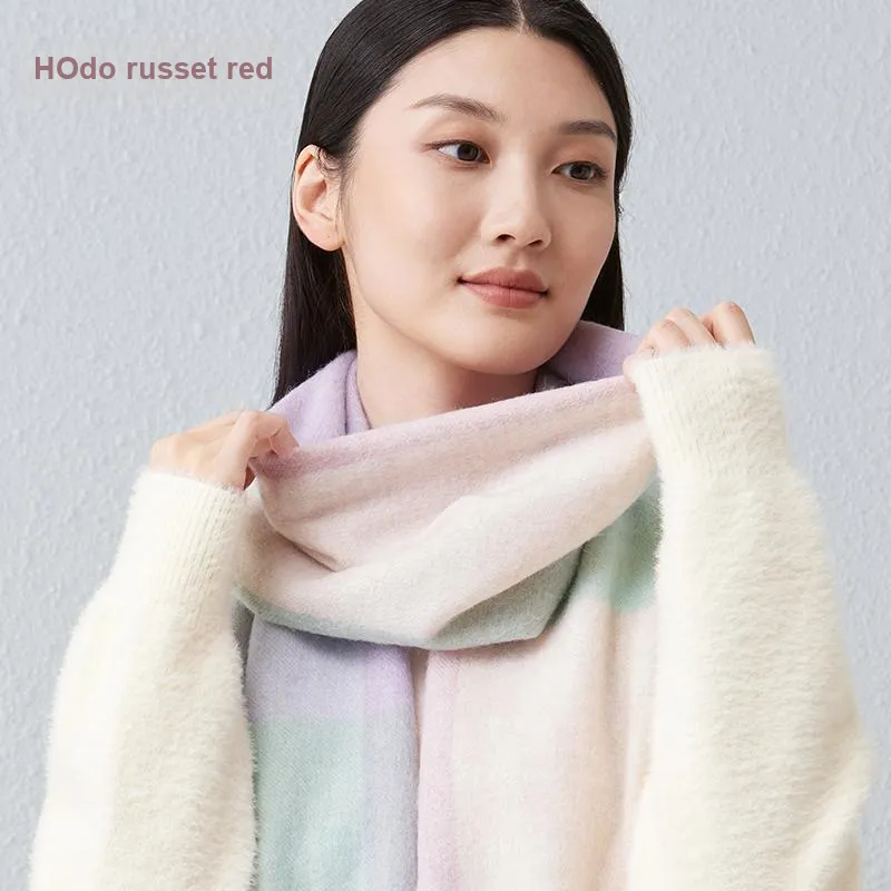 Red Bean 100% Wool Knit Scarves Women's-7