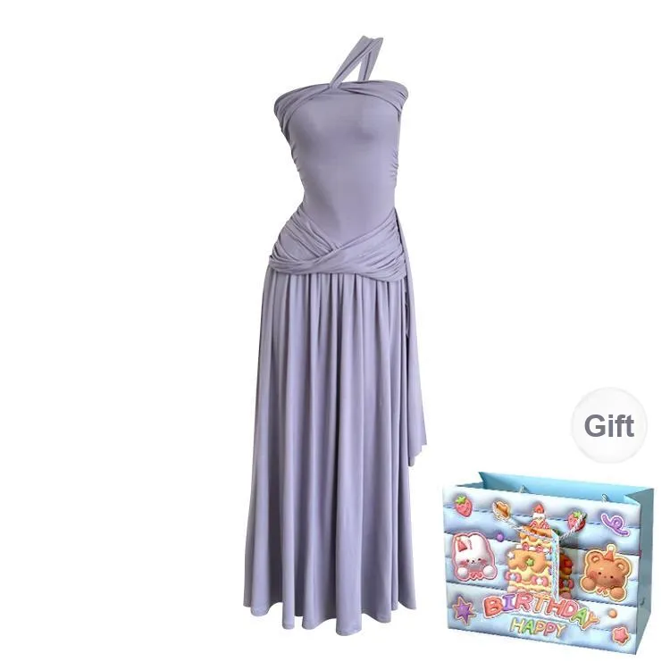 QUIET ANGEL Slip Dresses Women's Purple Shopping Bag-0