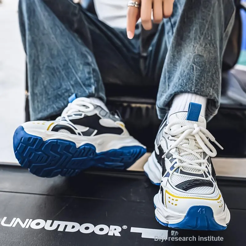 ROBINHOOD Slip Resistant, Abrasion Resistant, Breathable, Lightweight Low Top Chunky Sneakers Men's Box Included-4