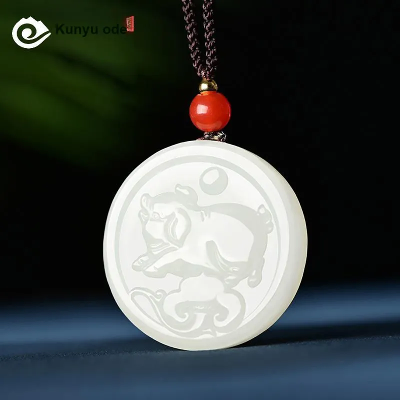 KUNYUYAO Pendants Pale Greenish White Jade Unisex-27