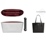 City33 (Black Silver) 2-Piece Set[Shoulder Strap Pad+Burgundy Waterproof Liner]☆ Compartment Style