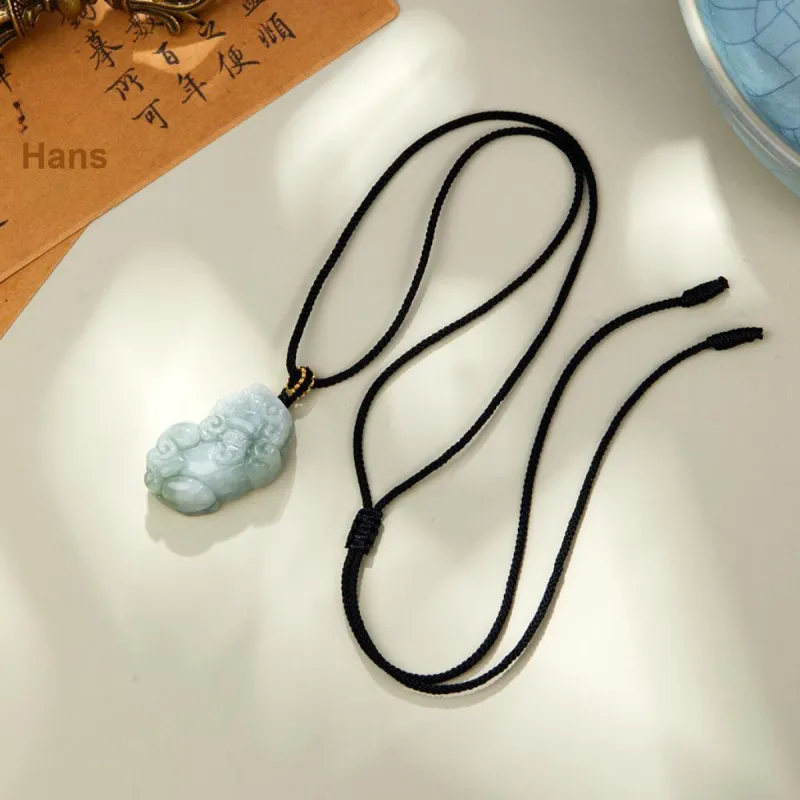 AGOVSKI Bean Type Jadeite Pendants Unisex-7